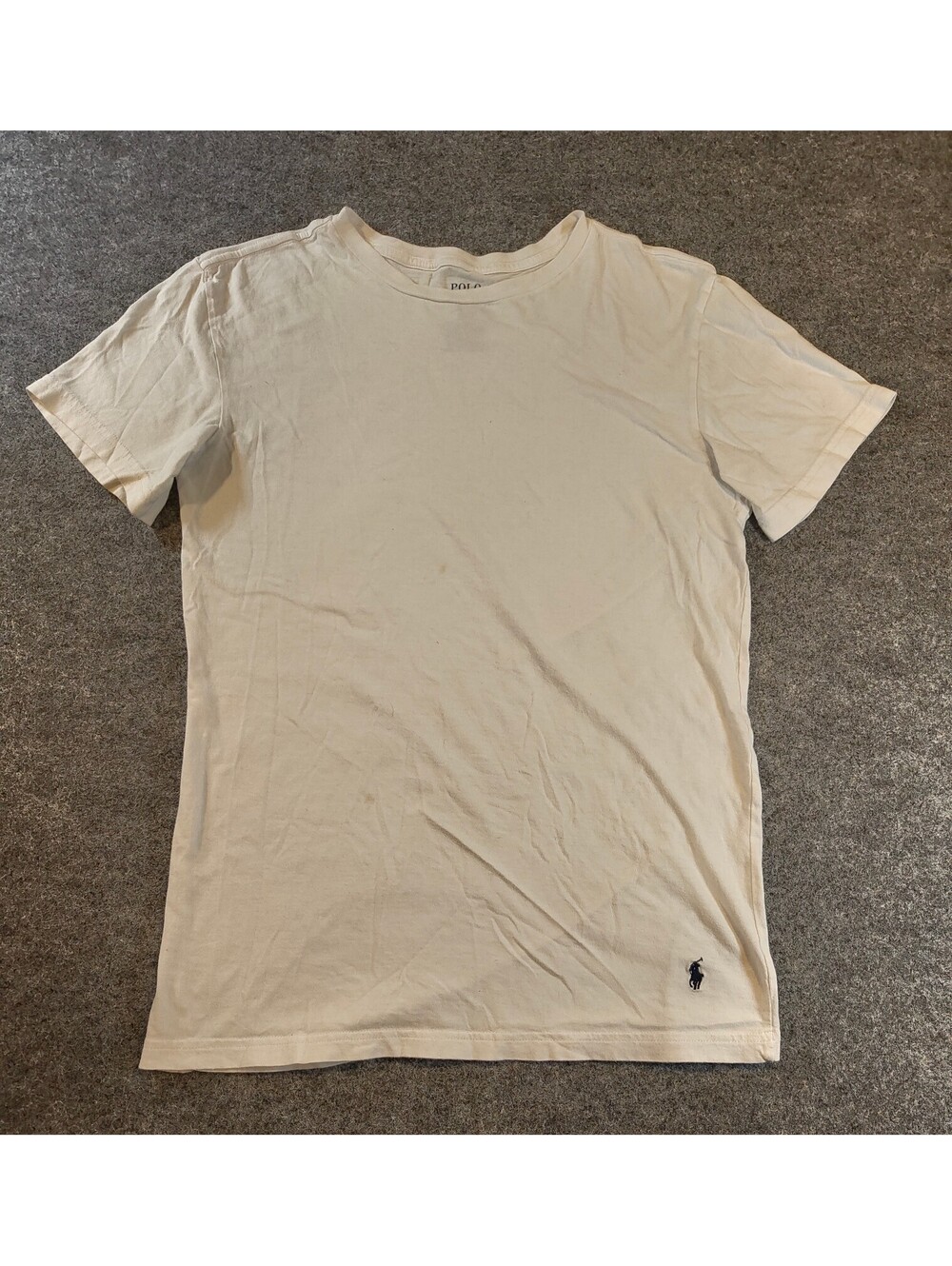 Polo Ralph Lauren T-Shirt Mens Medium White Slim Fit Crewneck Embroidered Tee